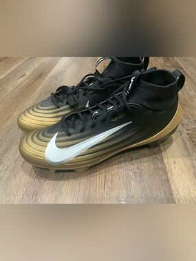 New NIKE Zoom Air Vapor Pro 1 Football Cleats Black Gold FB3298-003 Mens Sz 11